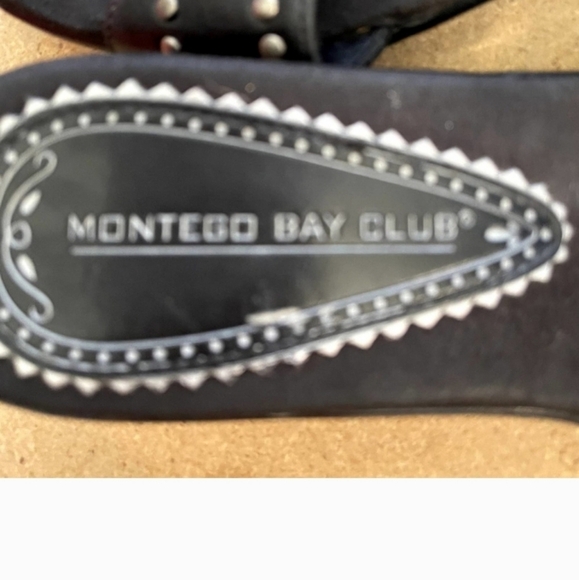 Montego Bay  Womans‎ Club Sandals Wedge Black Studded Size 6 .5 M - Picture 8 of 10
